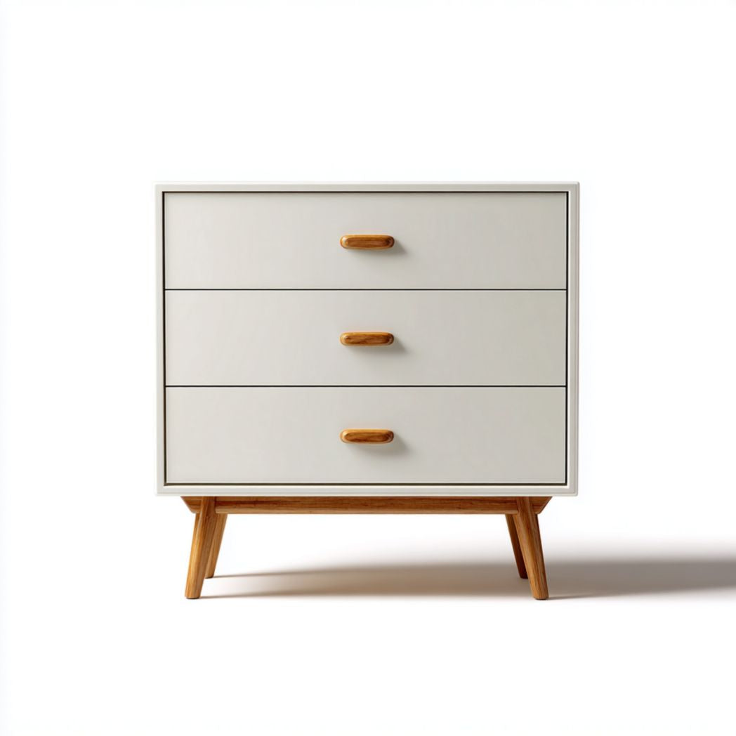 Commode 3 tiroirs avec pieds en bois