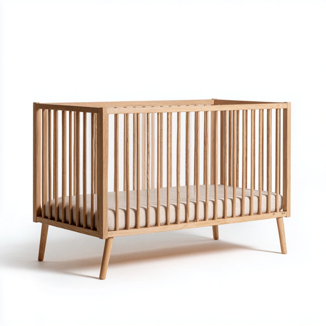 Lit bébé en bois naturel